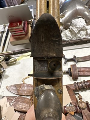 Lot 6 - Flintlock boxlock side-by-side double barrel pistol