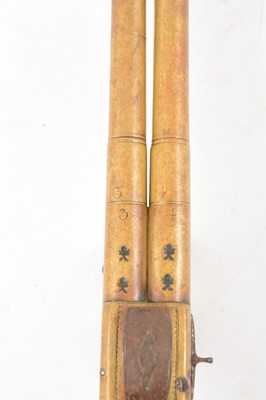 Lot 6 - Flintlock boxlock side-by-side double barrel pistol