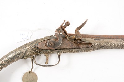 Lot 9 - Turkish flintlock pistol and an Arab pistol