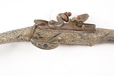 Lot 9 - Turkish flintlock pistol and an Arab pistol