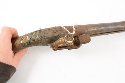 Lot 9 - Turkish flintlock pistol and an Arab pistol