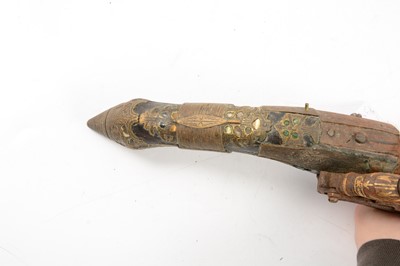 Lot 9 - Turkish flintlock pistol and an Arab pistol
