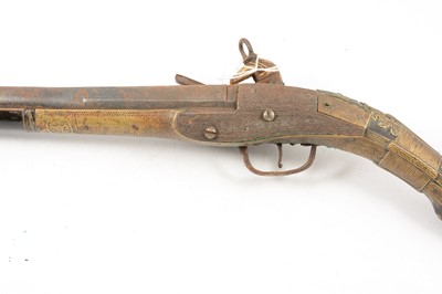Lot 9 - Turkish flintlock pistol and an Arab pistol