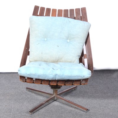 Lot 8 - 1960s 'Scandia' design rosewood and chrome lounge chair, by Hans Brattrud