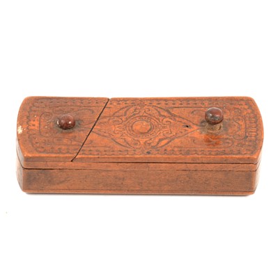 Lot 293 - Victorian treen vesta case