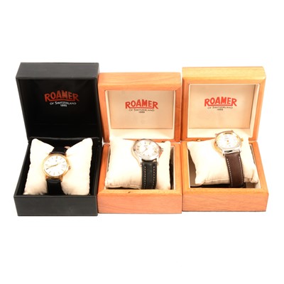 Lot 185 - Roamer - two gentlemen's Searock automatic wristwatches, and an SR quartz wristwatch.