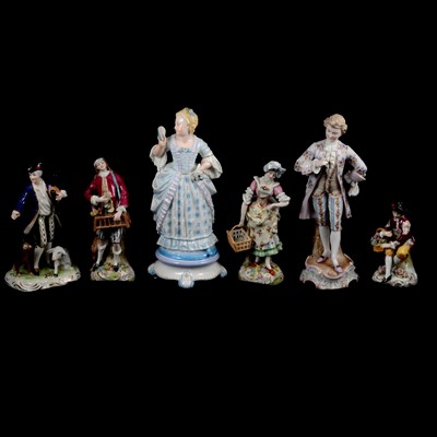 Lot 41 - Collection of twelve Continental porcelain figurines
