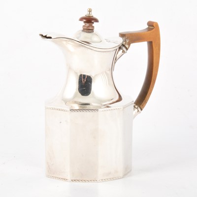 Lot 187 - Silver hot water jug