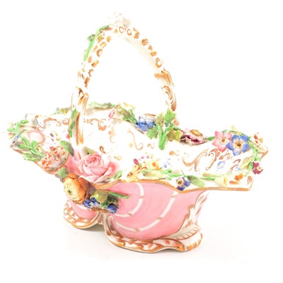 Lot 8 - Coalbrookdale style porcelain dessert basket