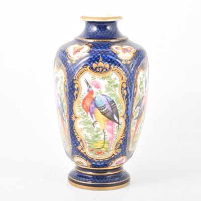 Lot 132 - Worcester style vase, probably Samson
