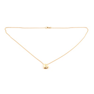 Lot 231 - A diamond set heart pendant and chain.
