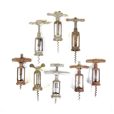 Lot 17 - Plant's Patent Wulfruna corkscrew and seven other corkscrews