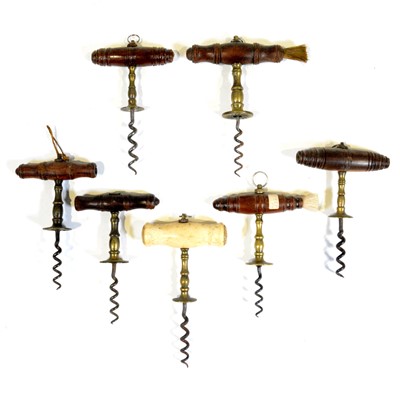 Lot 42 - Seven Henshall type corkscrews