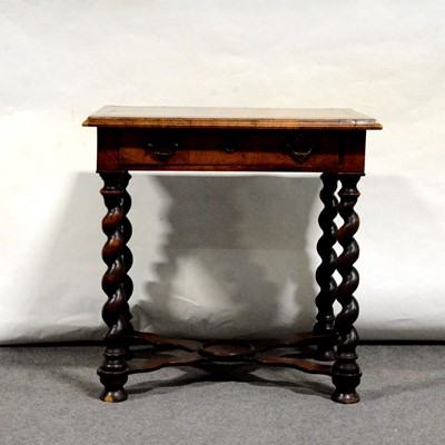 Lot 534 - Walnut side table, in part late 17th century