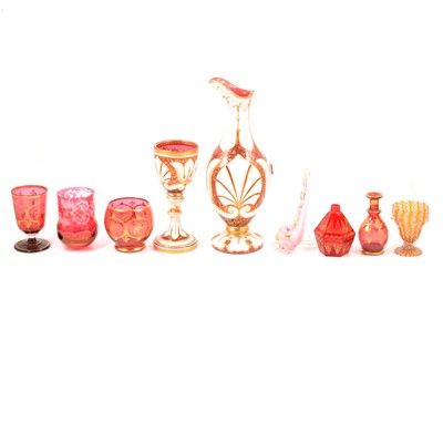 Lot 45 - Venetian and Bavarian glass