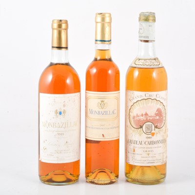 Lot 101 - 1981 Ch Carbonnieux, Graves; and 1989 Monbazillac