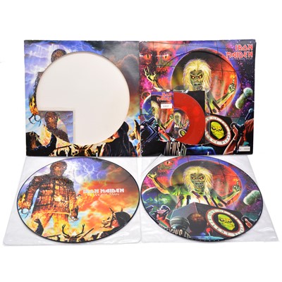 Lot 175 - Two Iron Maiden 12" vinyl music picture disc records