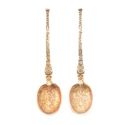 Lot 48 - Two silver gilt 1937 Coronation spoons