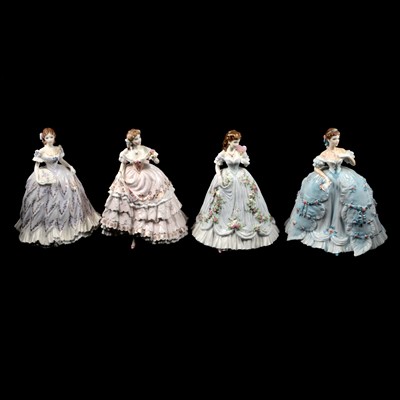 Lot 22 - Nine Coalport china lady figurines
