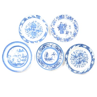 Lot 90 - Chinese porcelain saucer dish, other saucers and plates
