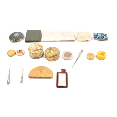 Lot 244 - Vintage cigarette cases, branded powder boxes, compacts, etc.