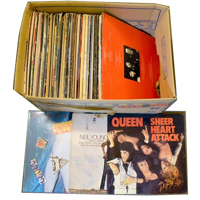 Lot 150 - Fifty-three Rock, Pop and Progressive Rock LP vinyl music records