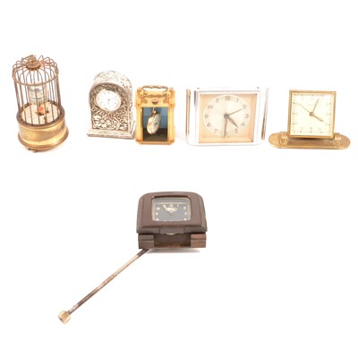 Lot 163 - Vintage novelty clocks, one of motoring interest.