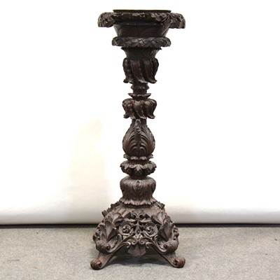 Lot 314 - Burmese carved hardwood jardiniere stand
