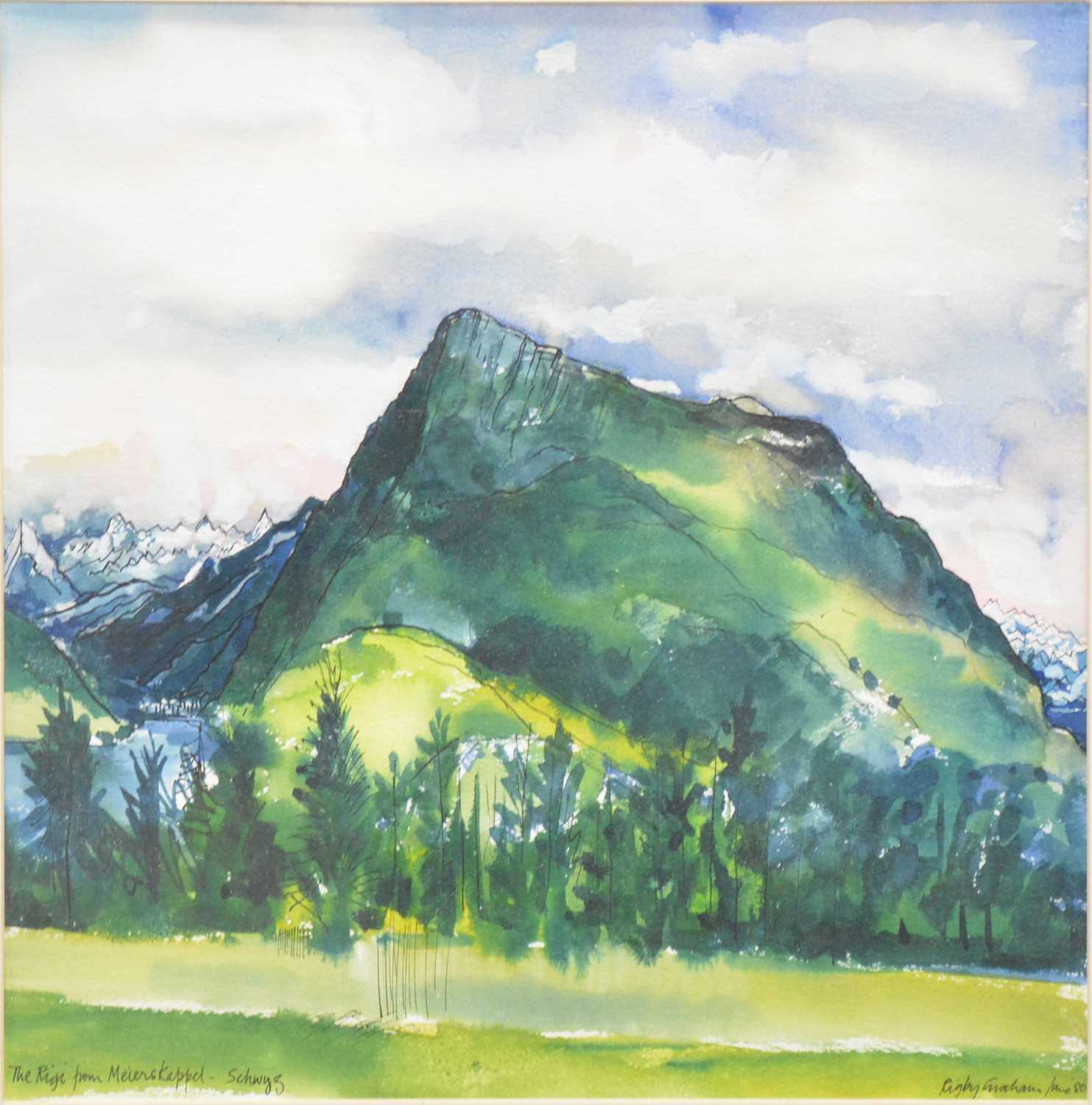 Lot 580 - Rigby Graham, The Rigi from Meierskappel - Schwyz