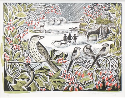 Lot 592 - Angela Harding, Hare Run and another print
