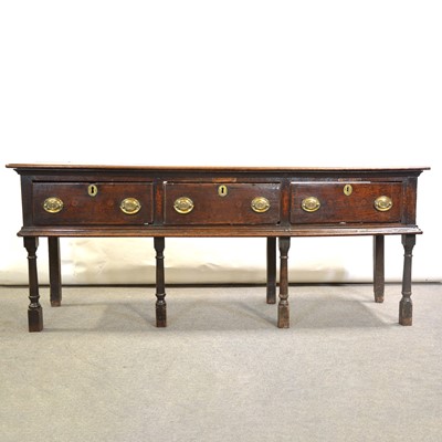 Lot 383 - George III oak dresser base