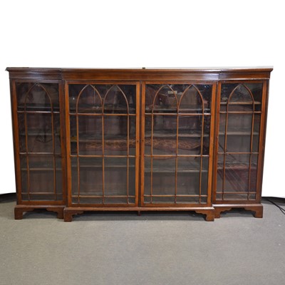 Lot 343 - George IV mahogany breakfront bookcase