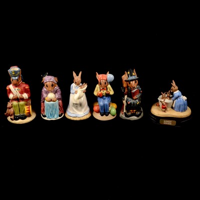 Lot 34 - Six large Royal Doulton Bunnykins figures