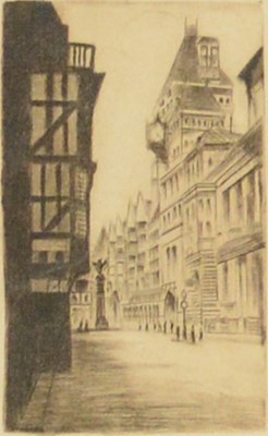Lot 287 - Edwin Law, Four etchings of London scenes