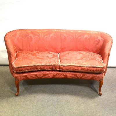 Lot 348 - French style settee and matching easy chair