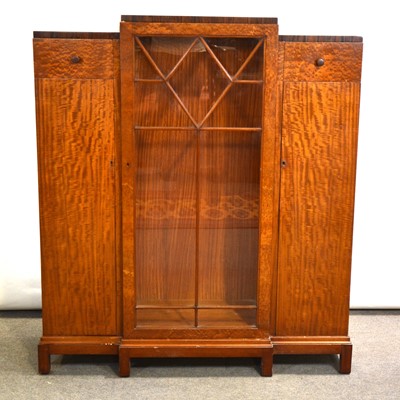 Lot 384 - Mahogany breakfront display cabinet