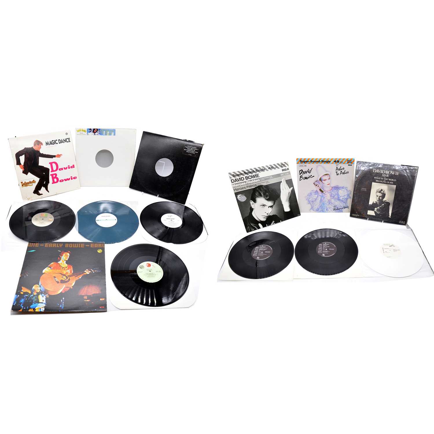 Lot 33 - Seven David Bowie 12" single and EP vinyl records.
