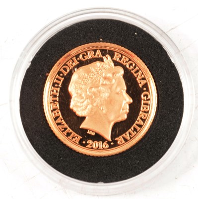 Lot 221A - A Gold Battle of the Atlantic Half-Sovereign, Elizabeth II, 2016 Gibraltar.