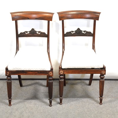 Lot 334 - Pair of George IV rosewood dining chairs