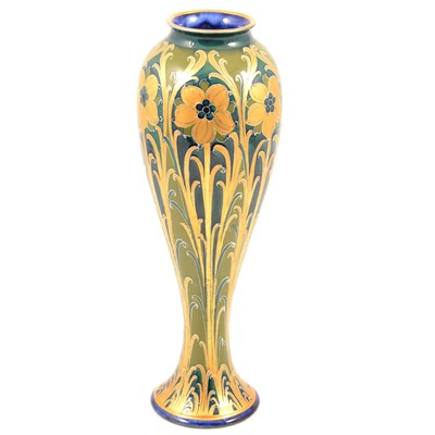 Lot 513 - William Moorcroft for James Macintyre, a 'Green and Gold' design vase