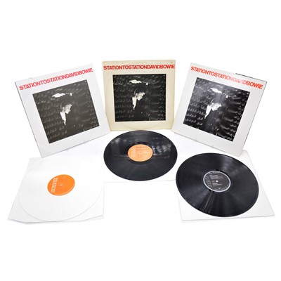 Lot 36 - Nine Station to Station LP vinyl records by David Bowie, different pressings.
