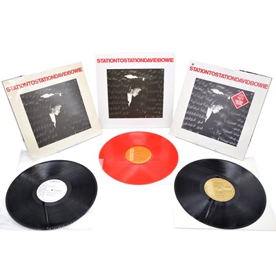 Lot 36 - Nine Station to Station LP vinyl records by David Bowie, different pressings.