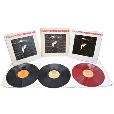 Lot 36 - Nine Station to Station LP vinyl records by David Bowie, different pressings.