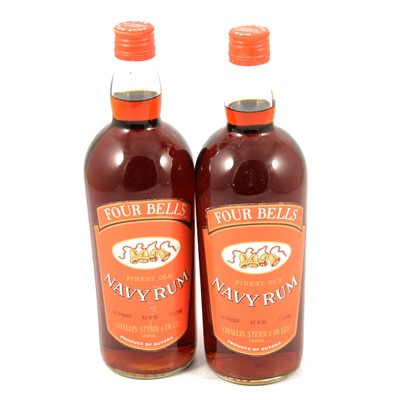 Lot 247 - Four Bells, Finest Old Navy Rum, 1970s bottlings
