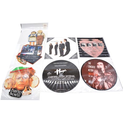 Lot 42 - Seven David Bowie picture disc vinyl records, including Underground.