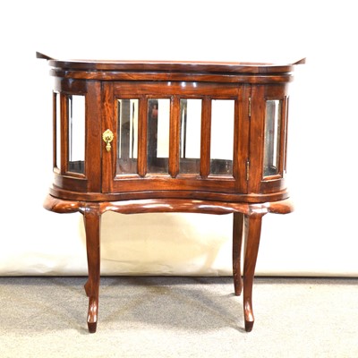 Lot 357 - Kidney-shaped tray-topped drinks stand/ cabinet
