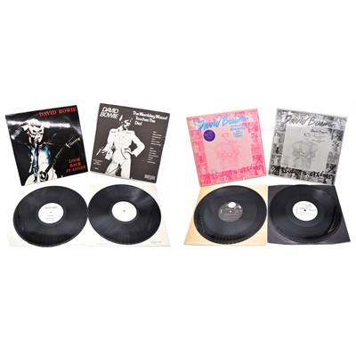 Lot 83 - Three unofficial release David Bowie LP vinyl records including The Wembley Wizard