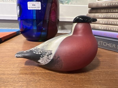 Lot 551 - Oiva Toikka for Iittala, a 'Bullfinch' glass bird