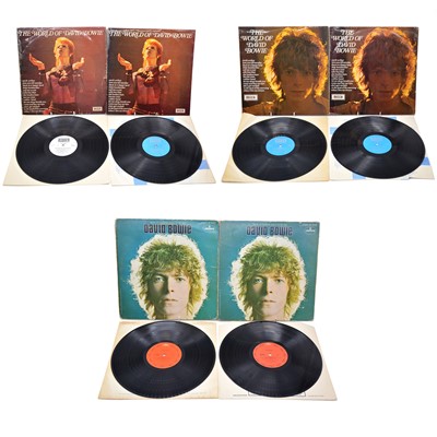 Lot 107 - David Bowie LP vinyl records, six including four pressings of The World of David Bowie