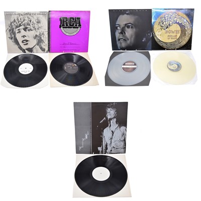 Lot 109 - Five David Bowie LP vinyl records including And the Hype No More Sleeping